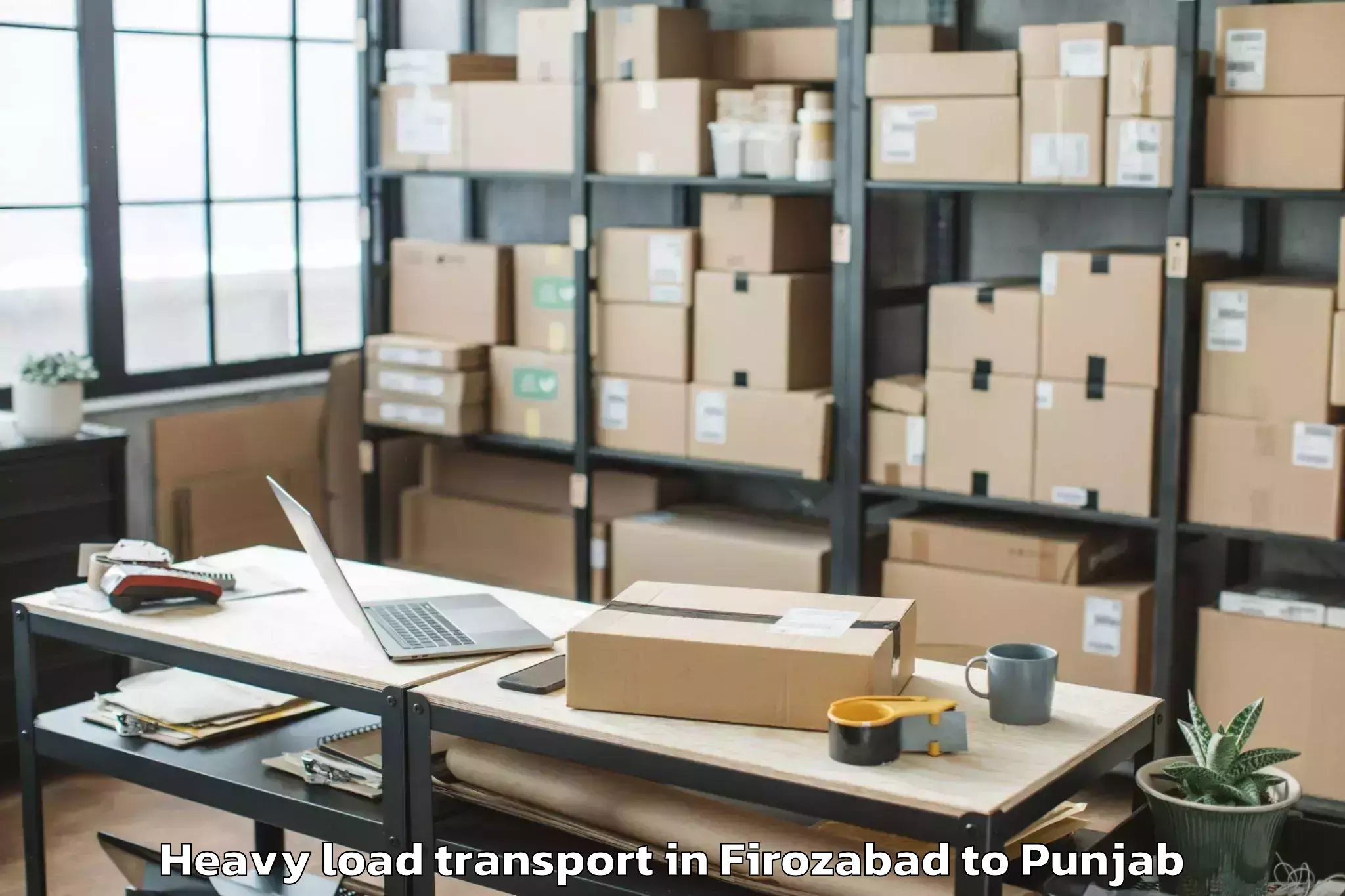 Hassle-Free Firozabad to Cosmo Plaza Mall Heavy Load Transport